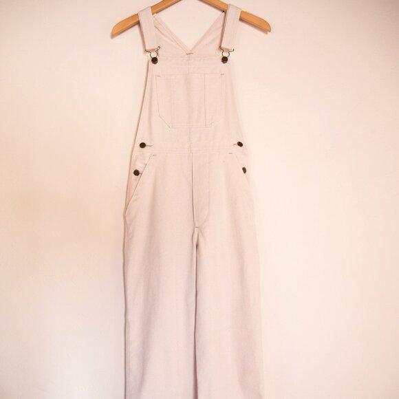 RARE Lykke Wullf Sierra Natural Canvas Overalls NWOT XS/S - Picture 2 of 4